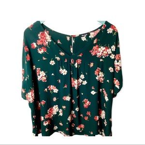 Short sleeve floral Madewell blouse